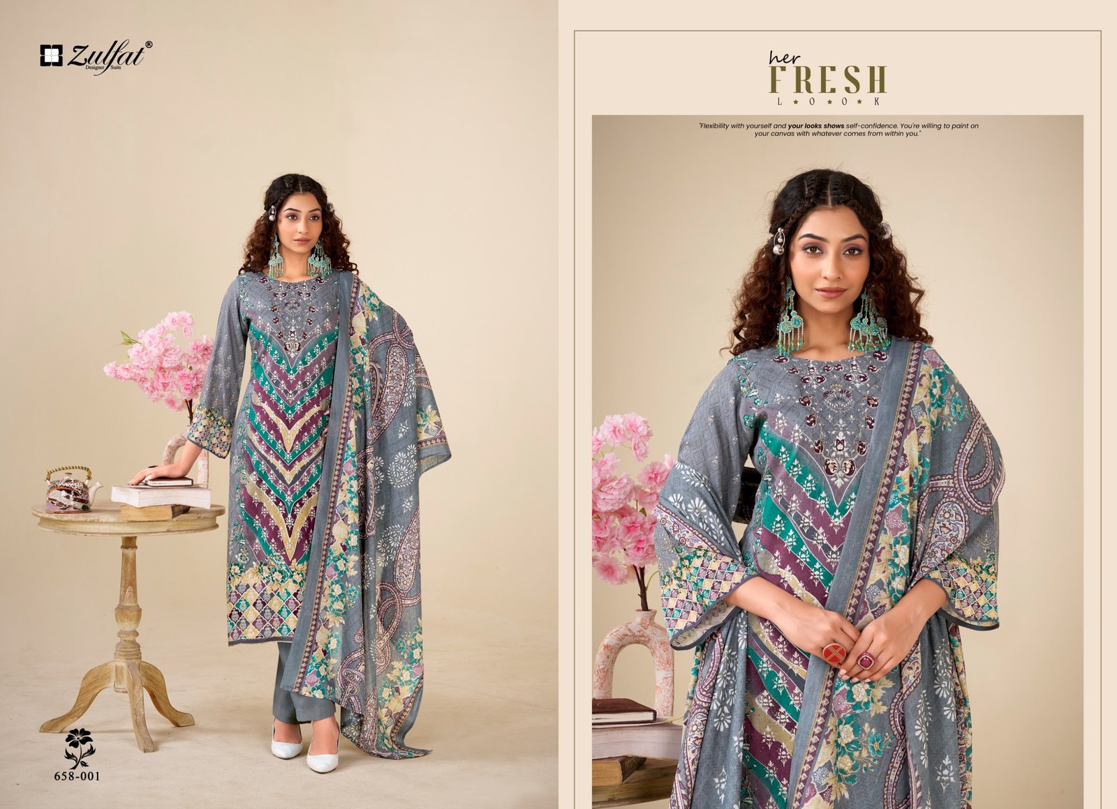 AAYAT VOL 16 ZULFAT (cotton Dupatta) - Image 3