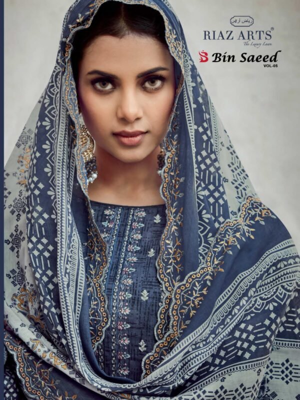 BIN SAEED VOL 5 RIAZ (Cotton Dupatta)
