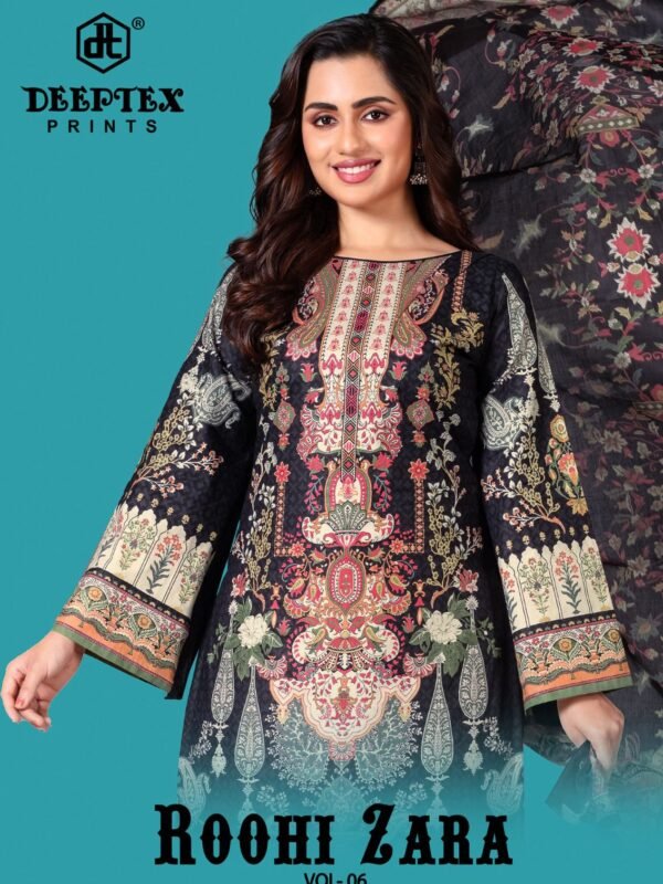 DEEPTEX ROOHI ZARA VOL 6 (Cotton Dupatta)