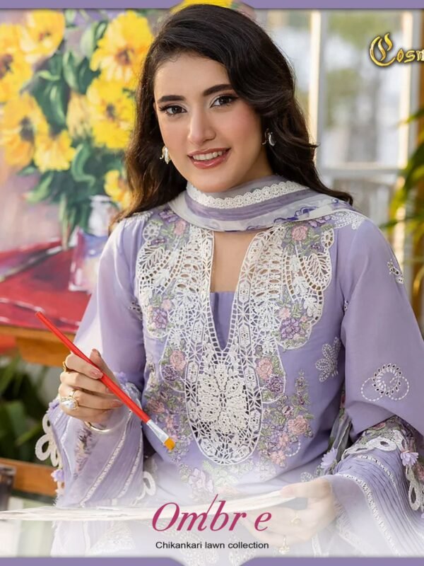 OMBRE CHIKANKARI LAWN COLLECTION COSMOS