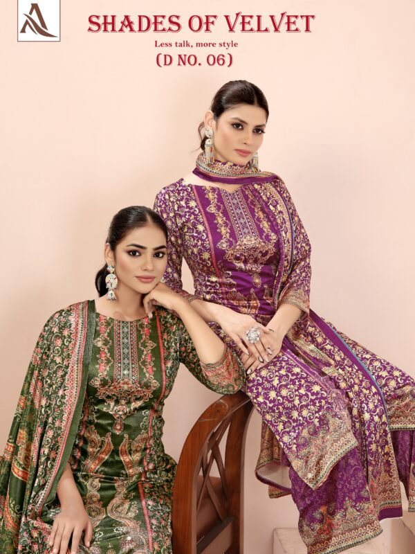 SHADE OF VELVET 6 ALOK SUITS