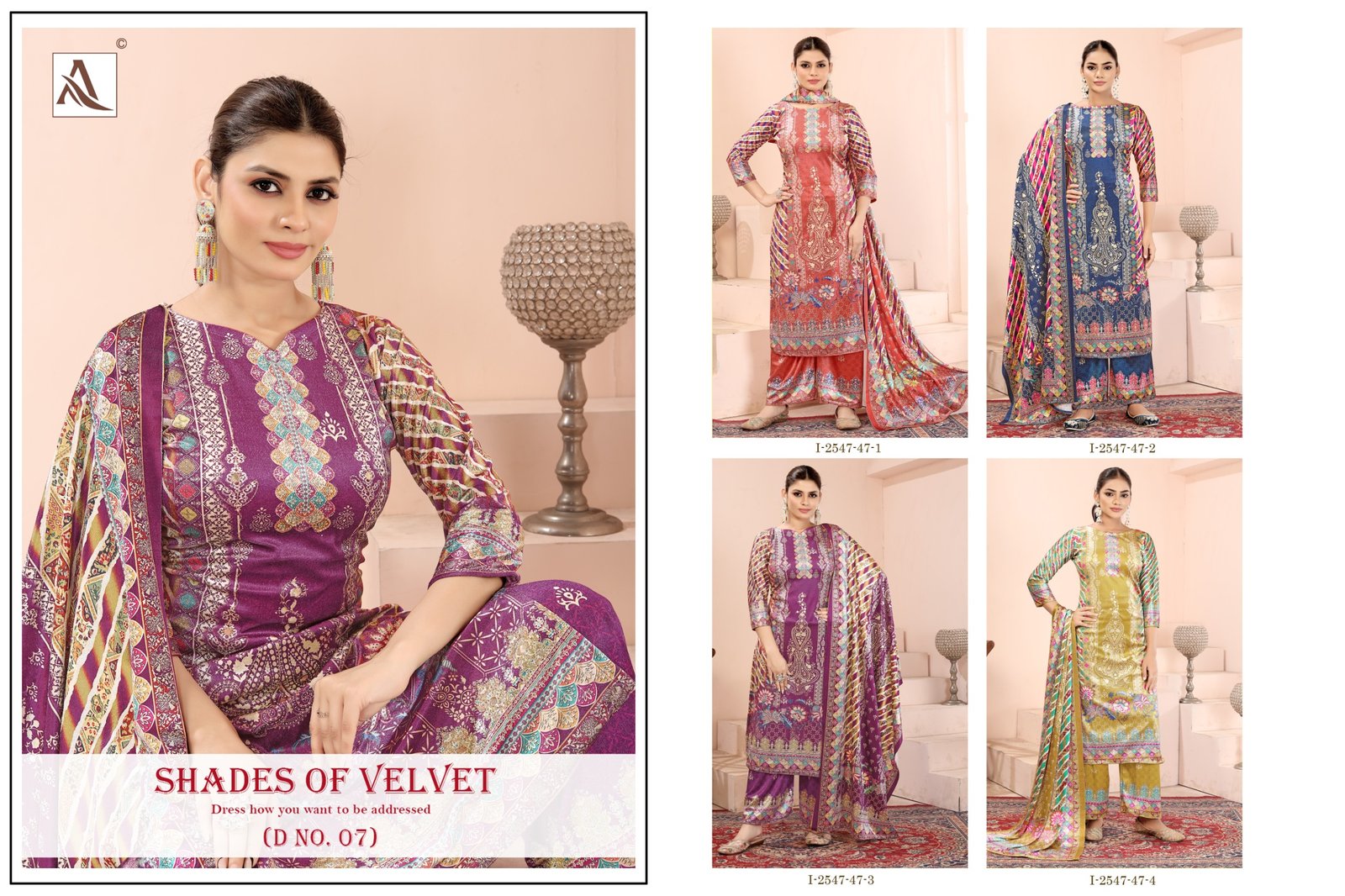 SHADE OF VELVET 7 ALOK SUITS (winter Collection) - Image 9