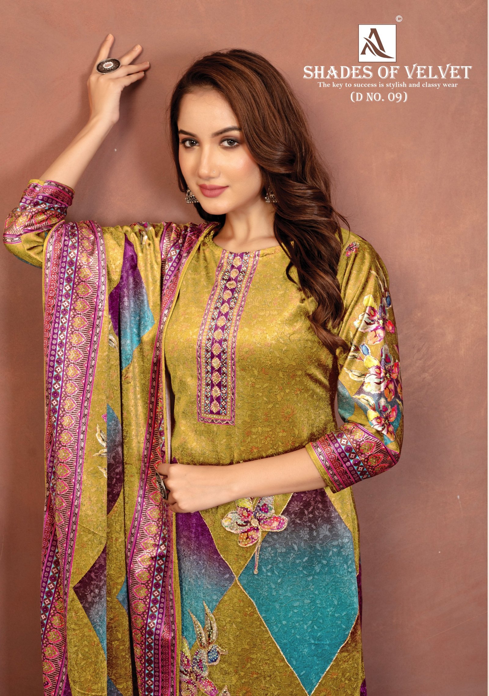 SHADE OF VELVET 9 ALOK SUITS (winter Collection) - Image 5