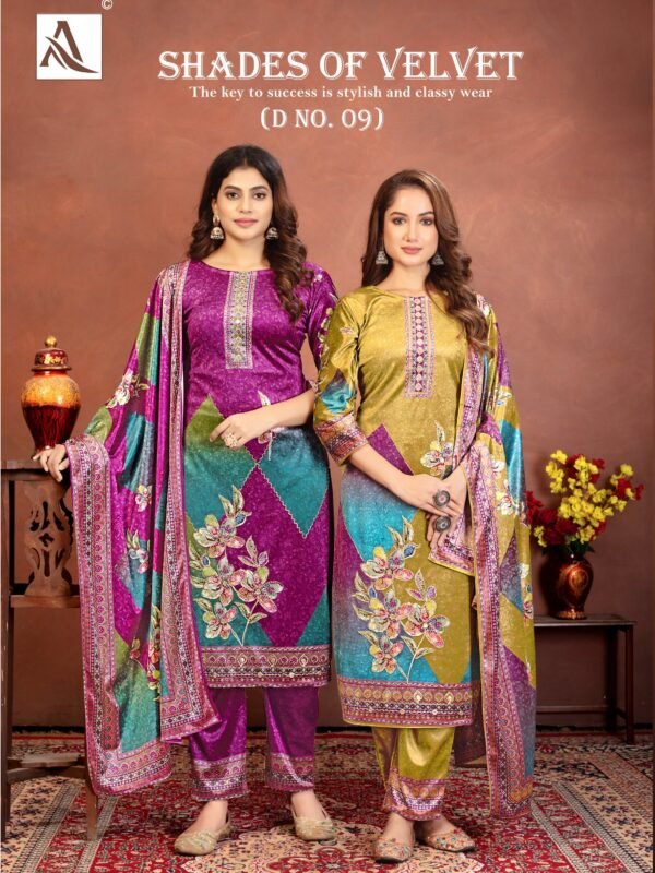 SHADE OF VELVET 9 ALOK SUITS
