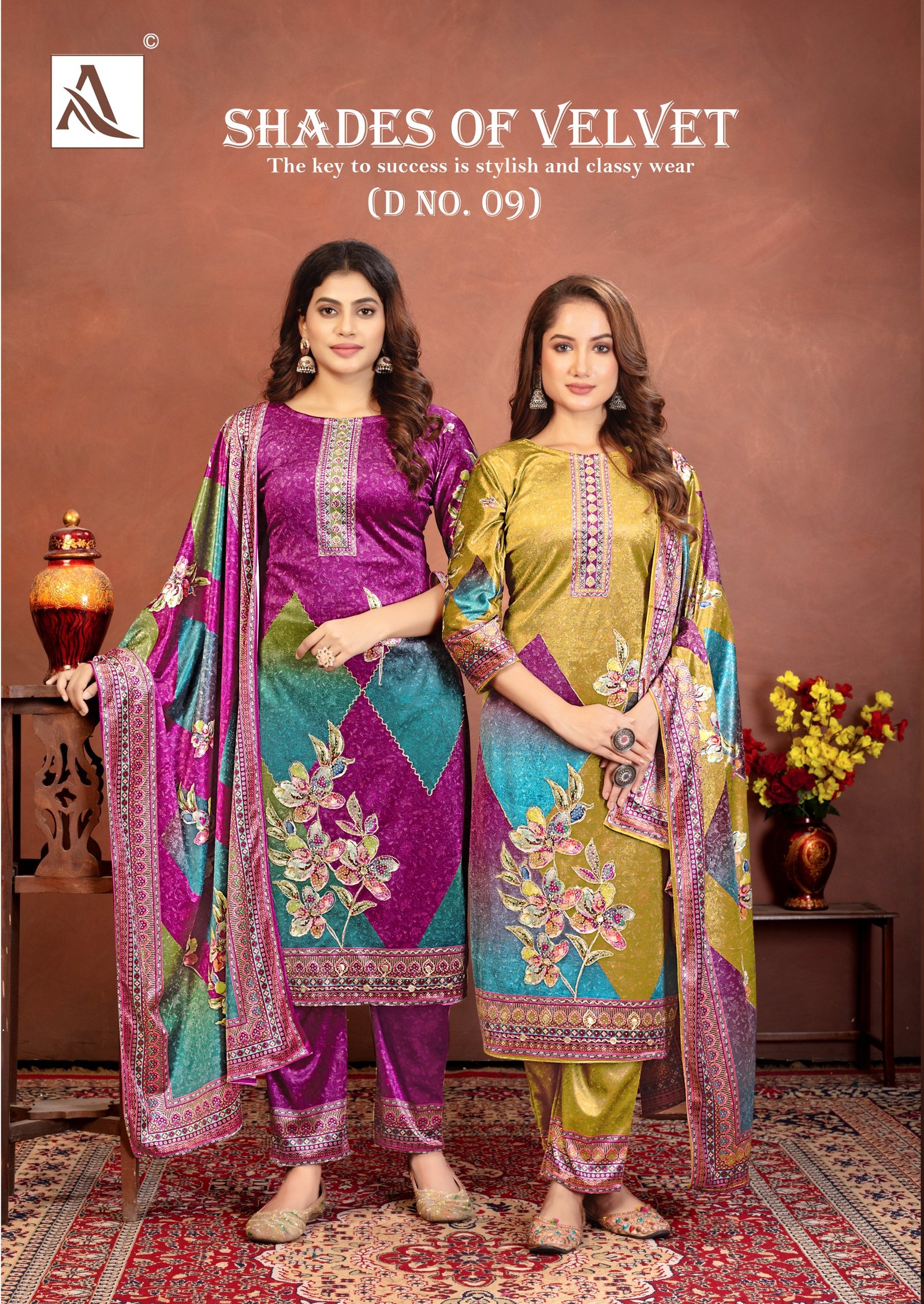 SHADE OF VELVET 9 ALOK SUITS