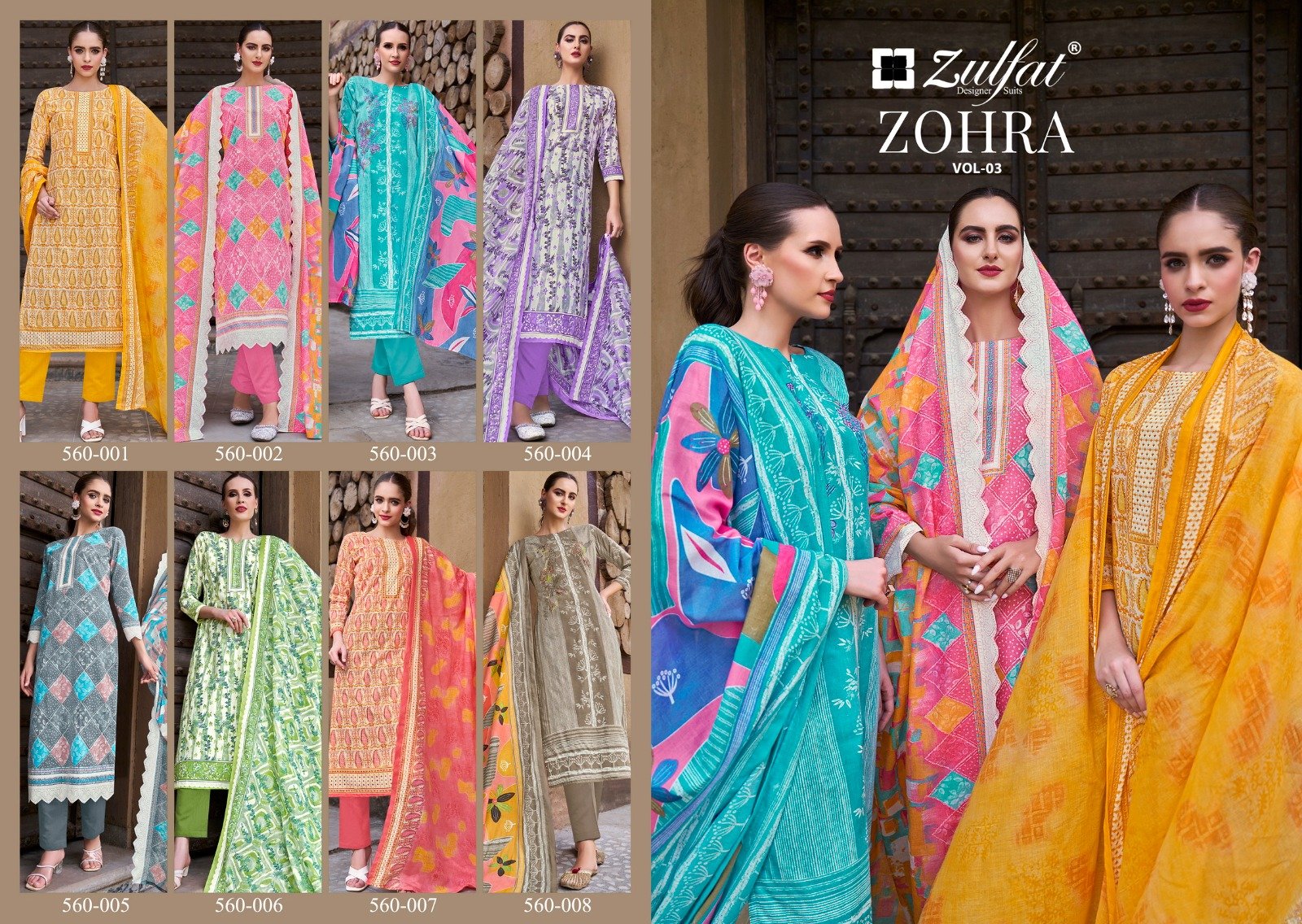 ZOHRA VOL 3 ZULFAT (Cotton Dupatta) - Image 12