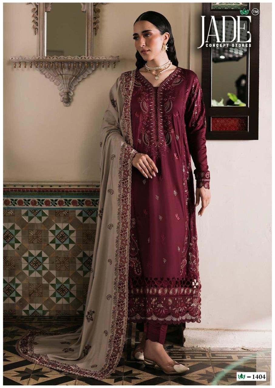CRIMSON EXCLUSIVE HEAVY LAWN COLLECTION VOL 14 JADE (Cotton Dupatta) - Image 10