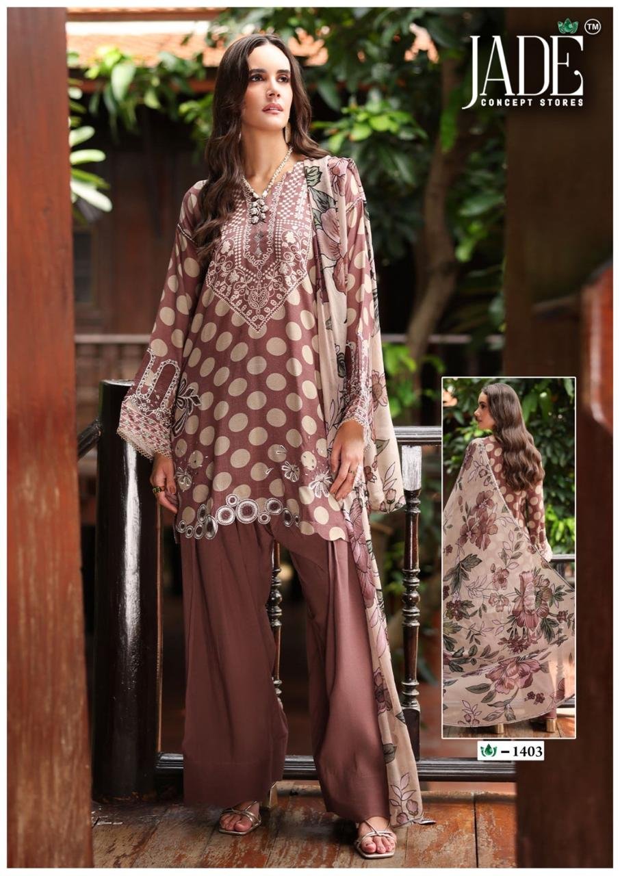 CRIMSON EXCLUSIVE HEAVY LAWN COLLECTION VOL 14 JADE (Cotton Dupatta) - Image 11