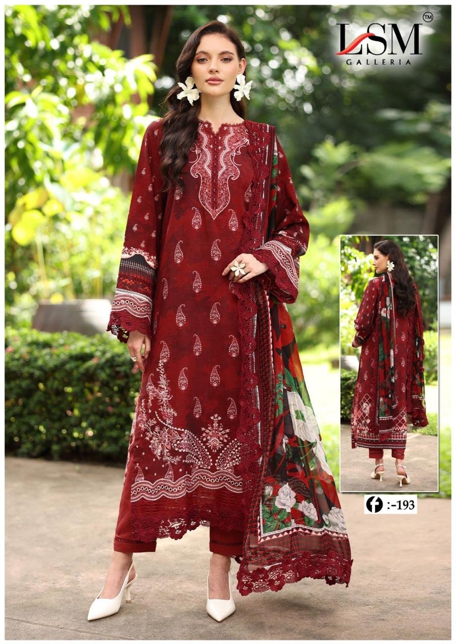 FIRDOUS QUEEN EXCLUSIVE HEAVY LAWN COLLECTION VOL 19 LSM (cotton Dupatta) (Copy) - Image 6