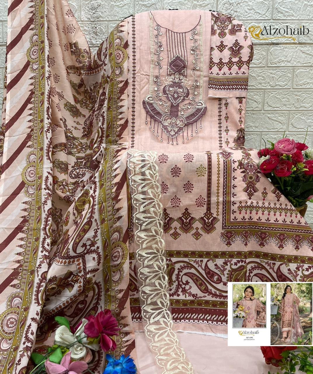 ALZOHAIB AZ 1392 (cotton Dupatta) - Image 3