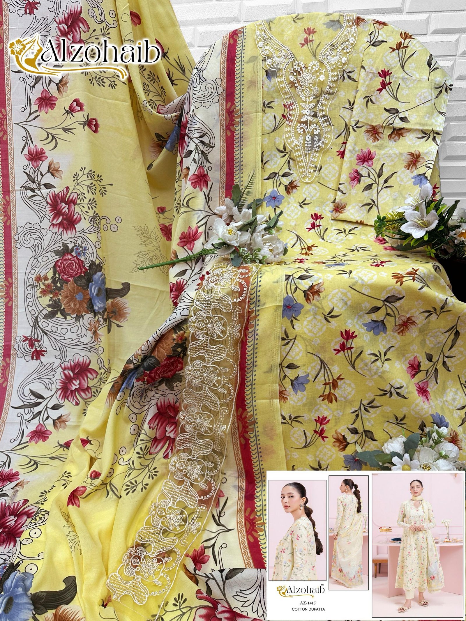 ALZOHAIB AZ 1415 (cotton Dupatta) - Image 4