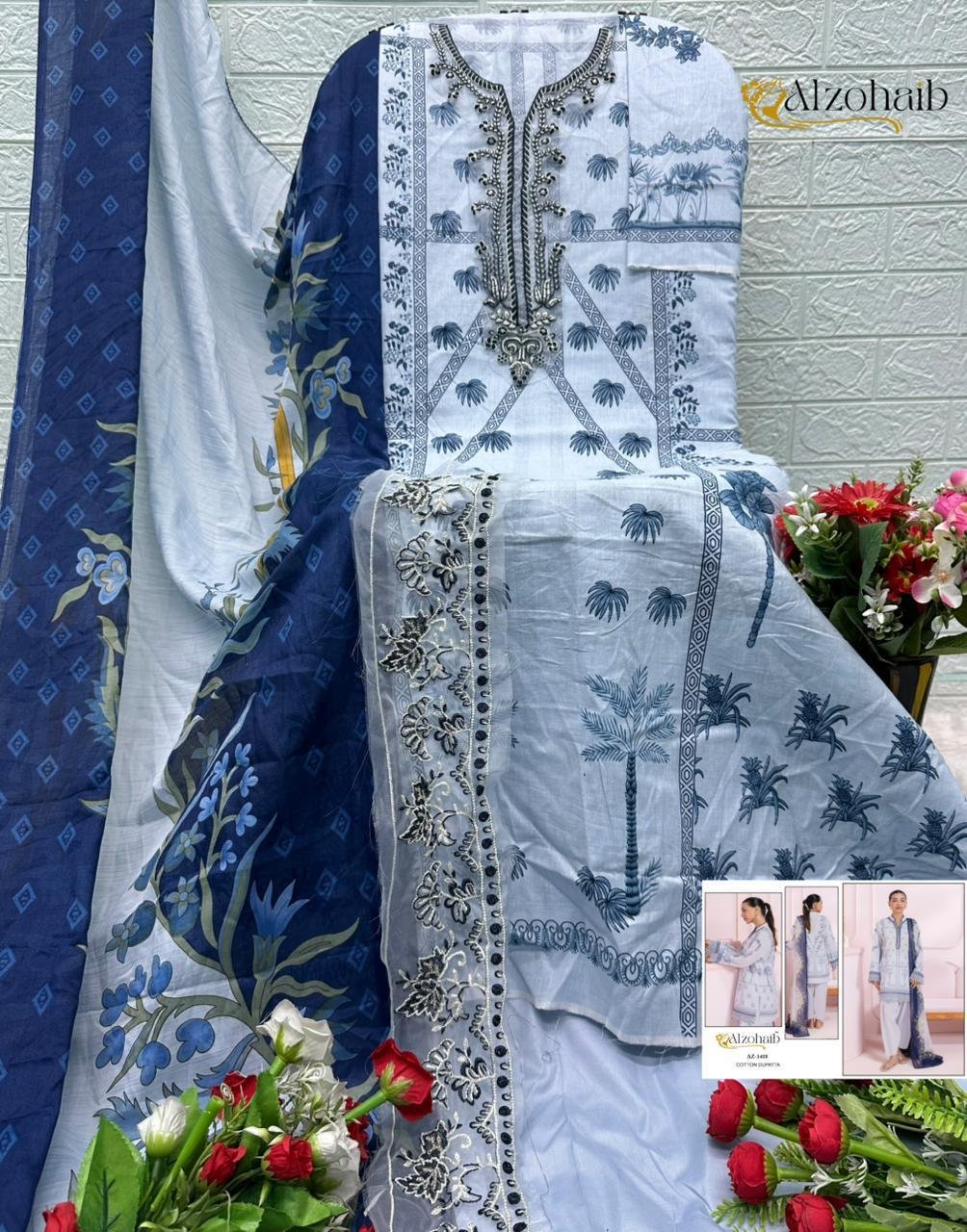 ALZOHAIB AZ 1418 (cotton Dupatta) - Image 3