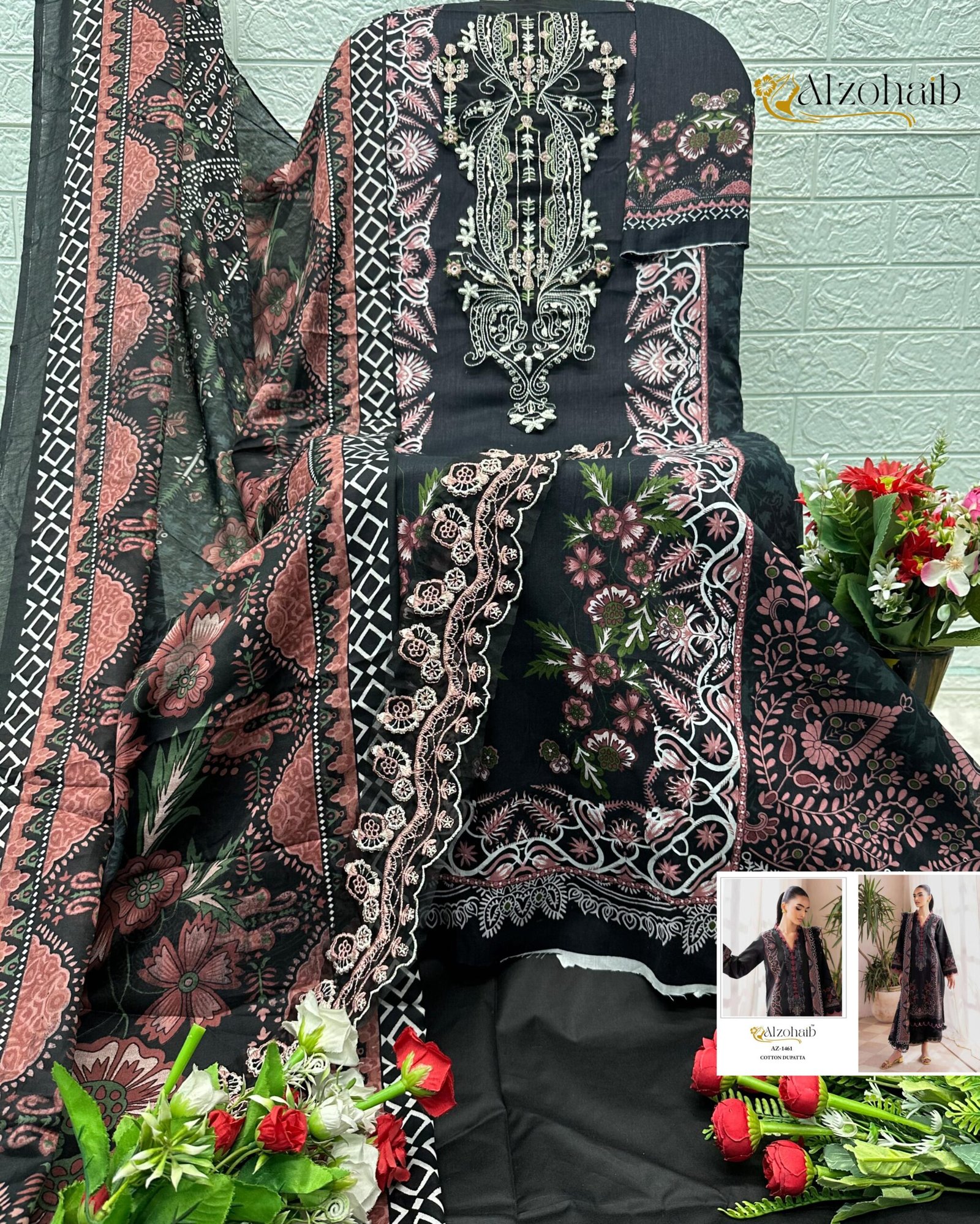 ALZOHAIB AZ 1461 (chiffon Dupatta) - Image 3