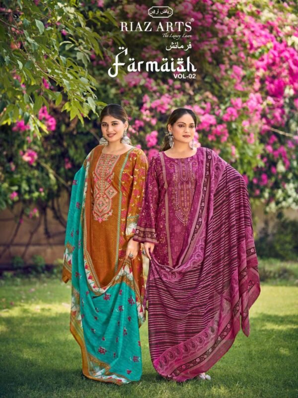 FARMAISH VOL 2 RIAZ ARTS (Cotton Dupatta)