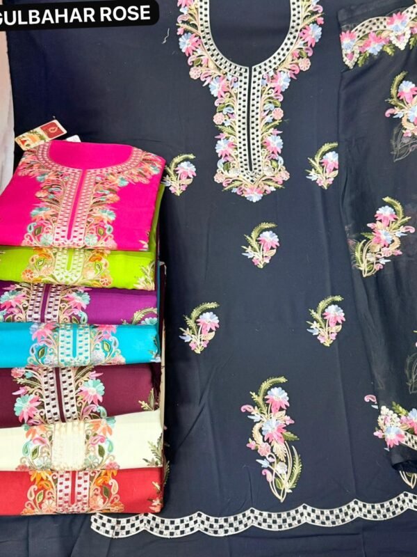 GULBAHAR ROSE RAYON TO CHIFFON