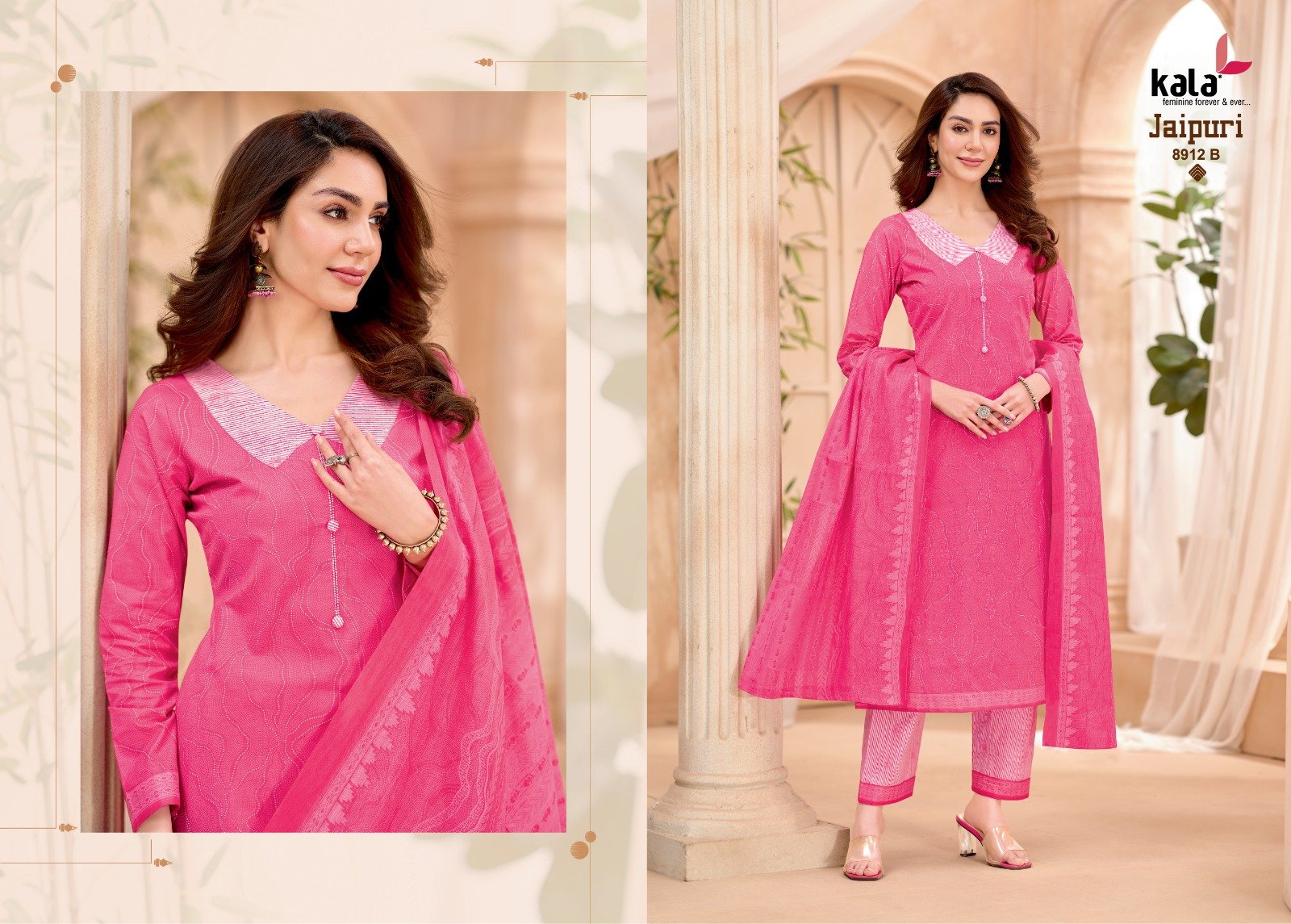 JAIPURI VOL 9 KALA CREATION (cotton Dupatta) - Image 4