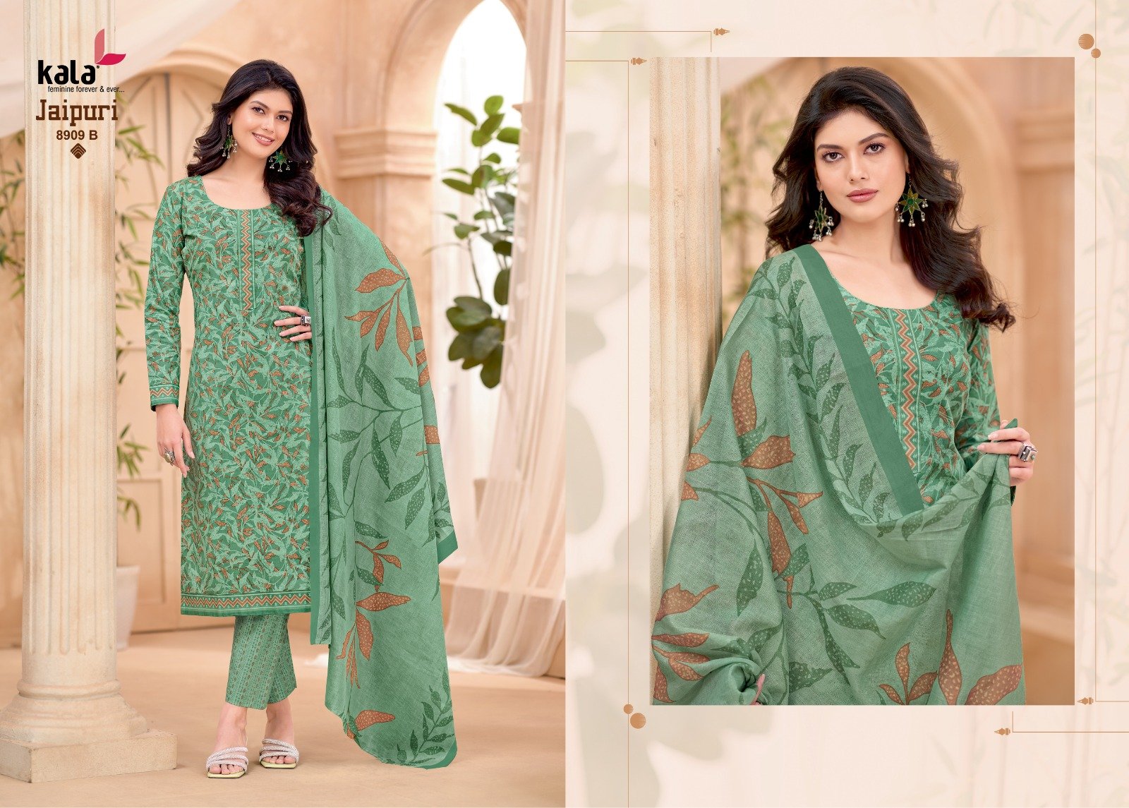 JAIPURI VOL 9 KALA CREATION (cotton Dupatta) - Image 5