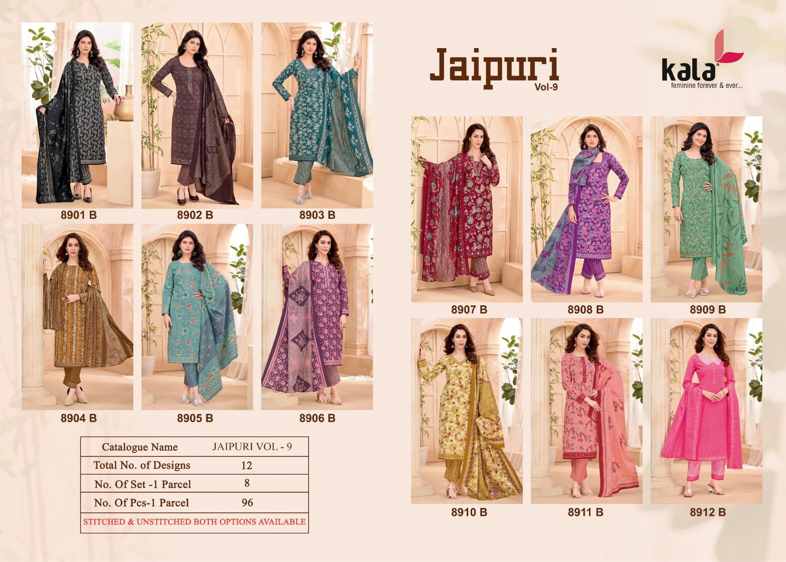 JAIPURI VOL 9 KALA CREATION (cotton Dupatta) - Image 9