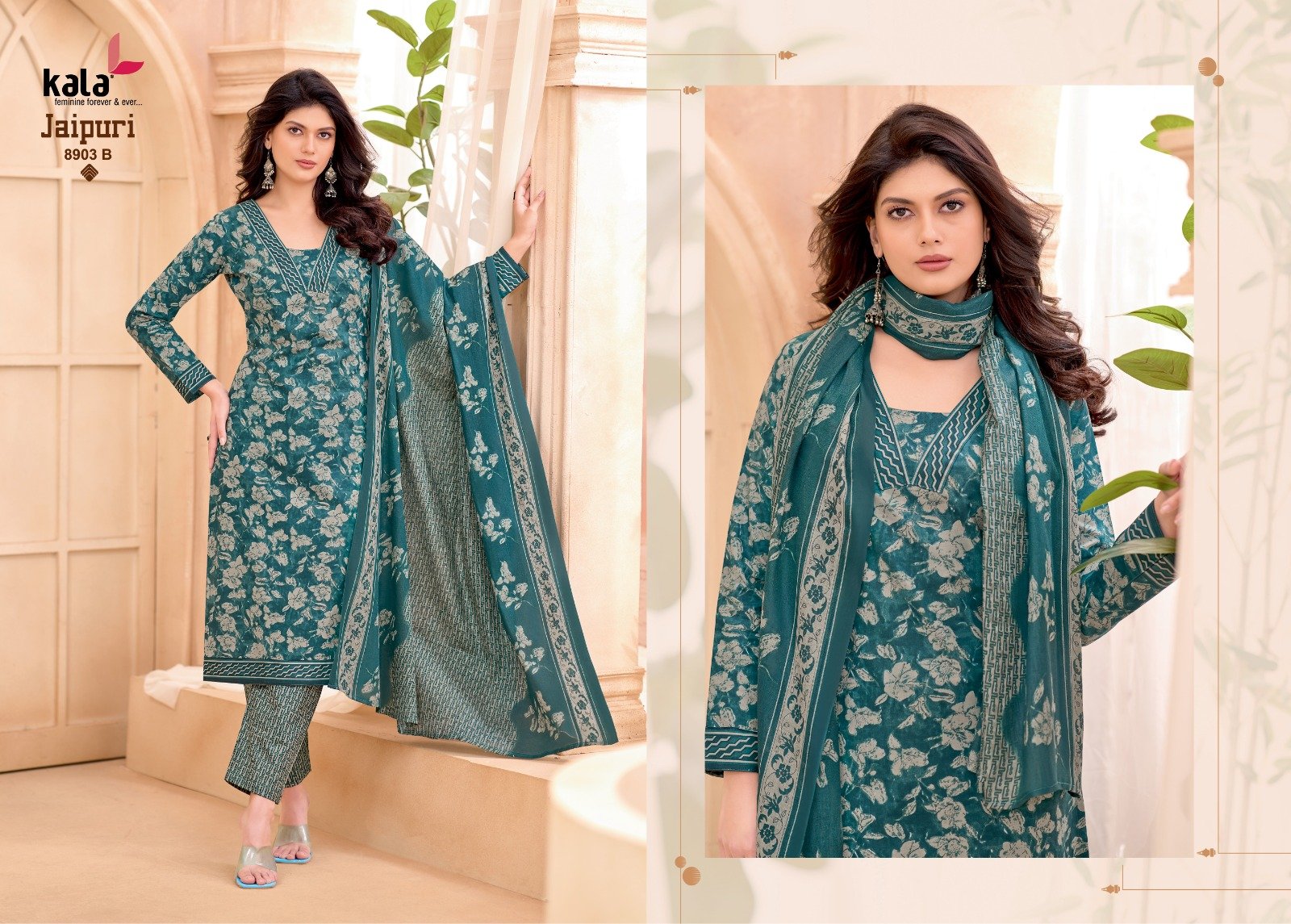 JAIPURI VOL 9 KALA CREATION (cotton Dupatta) - Image 15