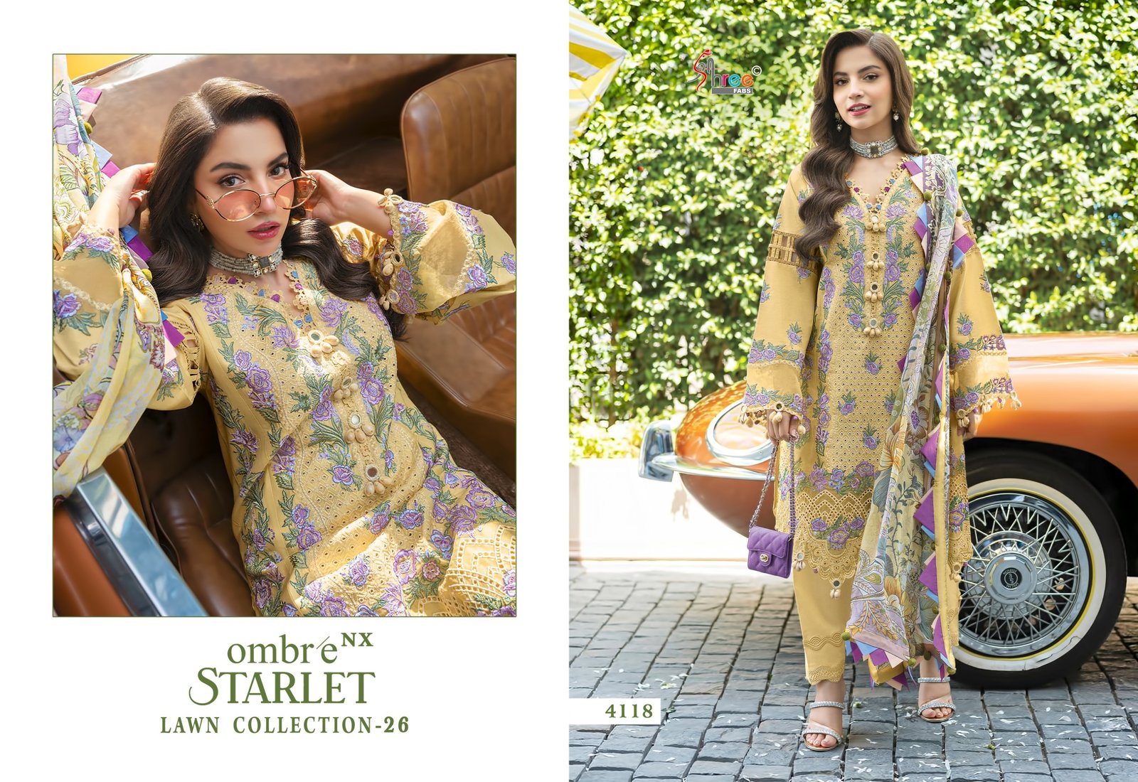 OMBRE STARLET LAWN COLLECTION 26 NX SHREE (cotton Dupatta) - Image 3