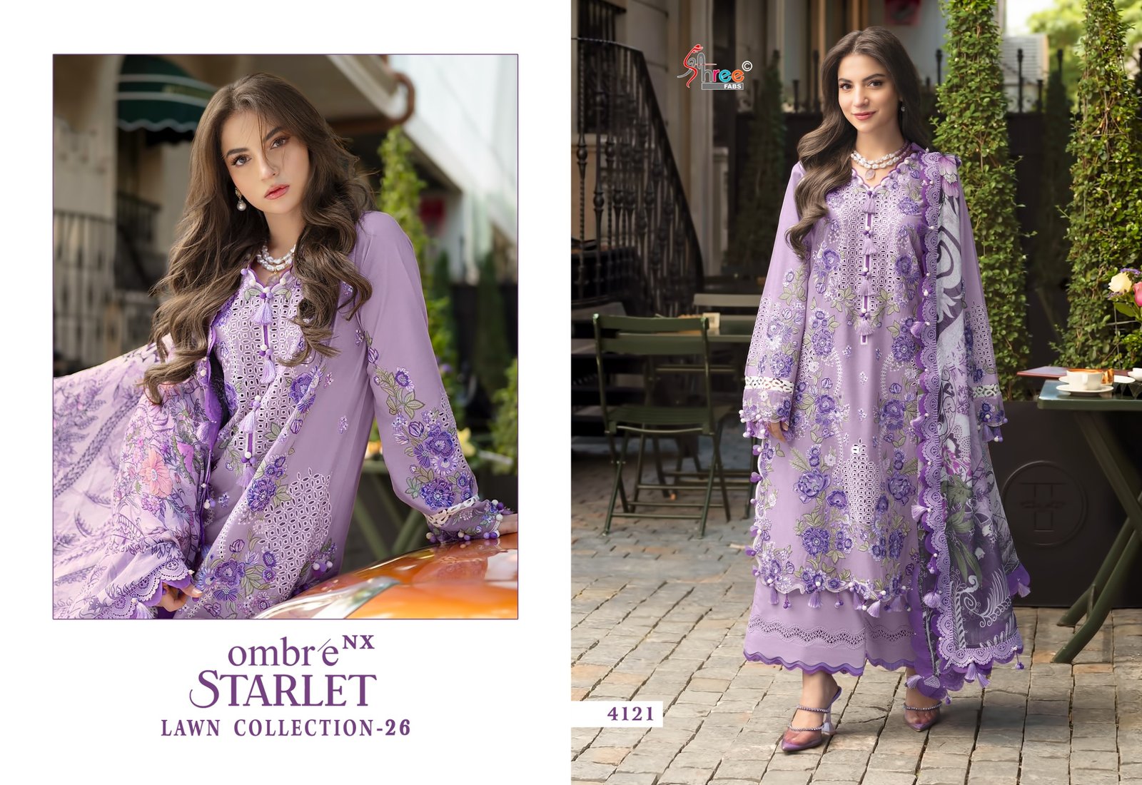 OMBRE STARLET LAWN COLLECTION 26 NX SHREE (cotton Dupatta) - Image 6