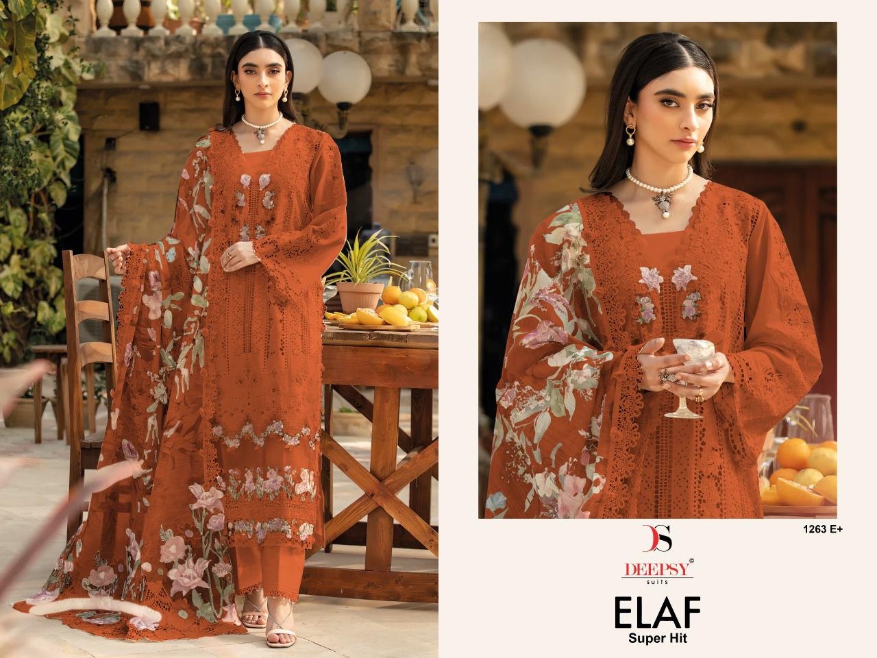 ELAF LUXURY SUPER HIT LAWN DEEPSY SUITS 1263 DARK CHART