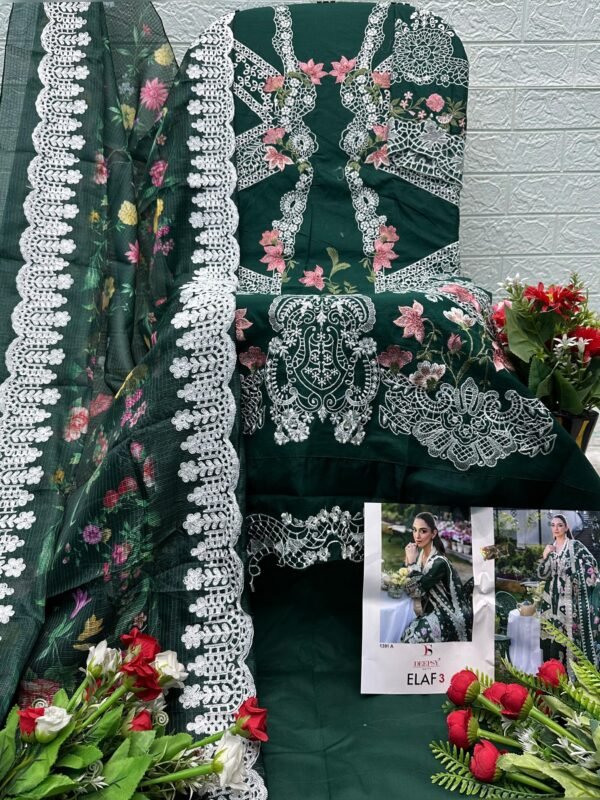 ELAF LUXURY SUPER HIT LAWN DEEPSY SUITS 1391 (Kota Dupatta)