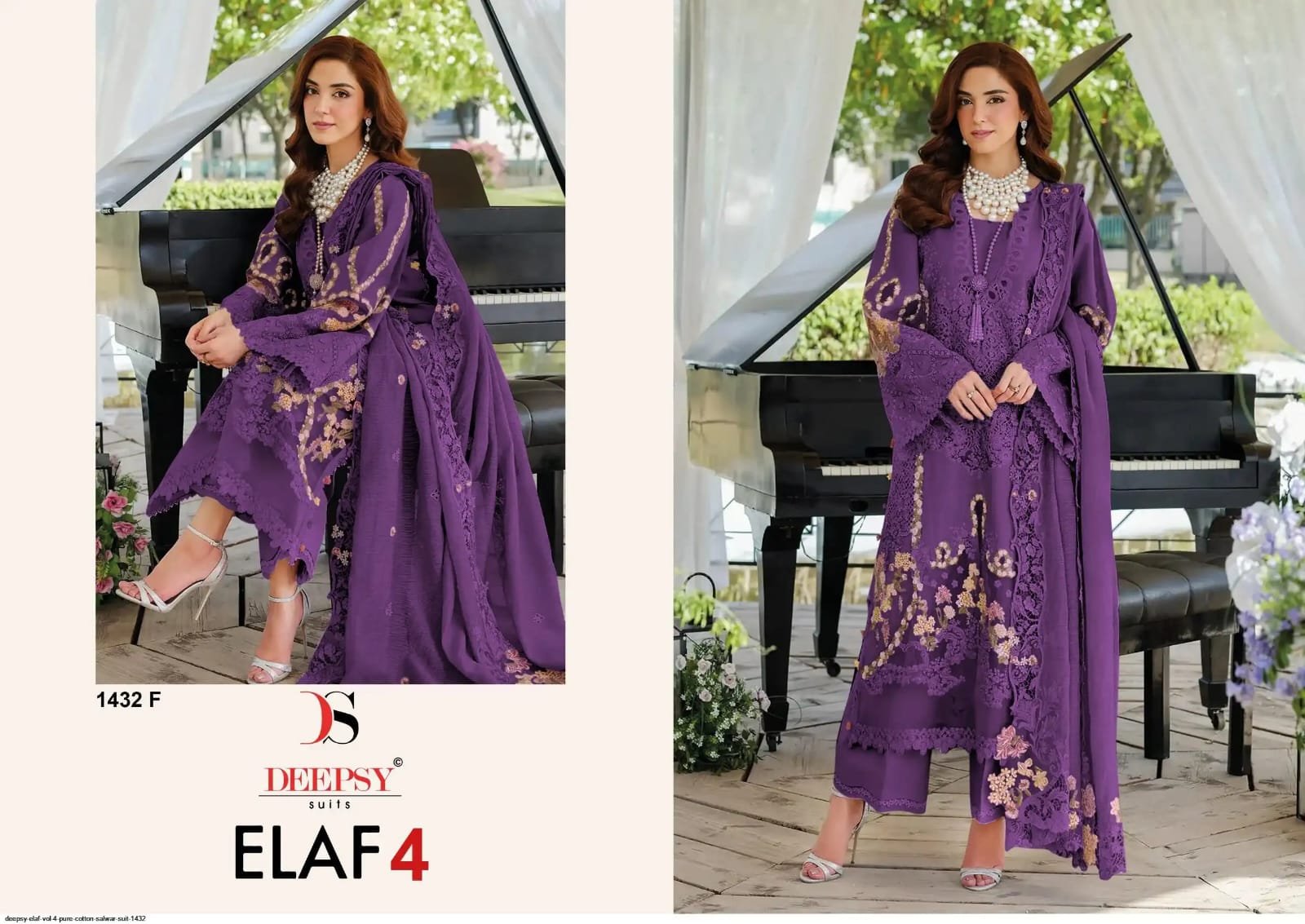ELAF LUXURY SUPER HIT LAWN DEEPSY SUITS 1432 NEW COLOUR