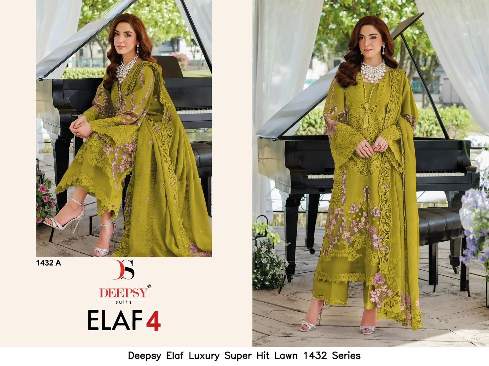 ELAF LUXURY SUPER HIT LAWN DEEPSY SUITS 1432 NEW COLOUR