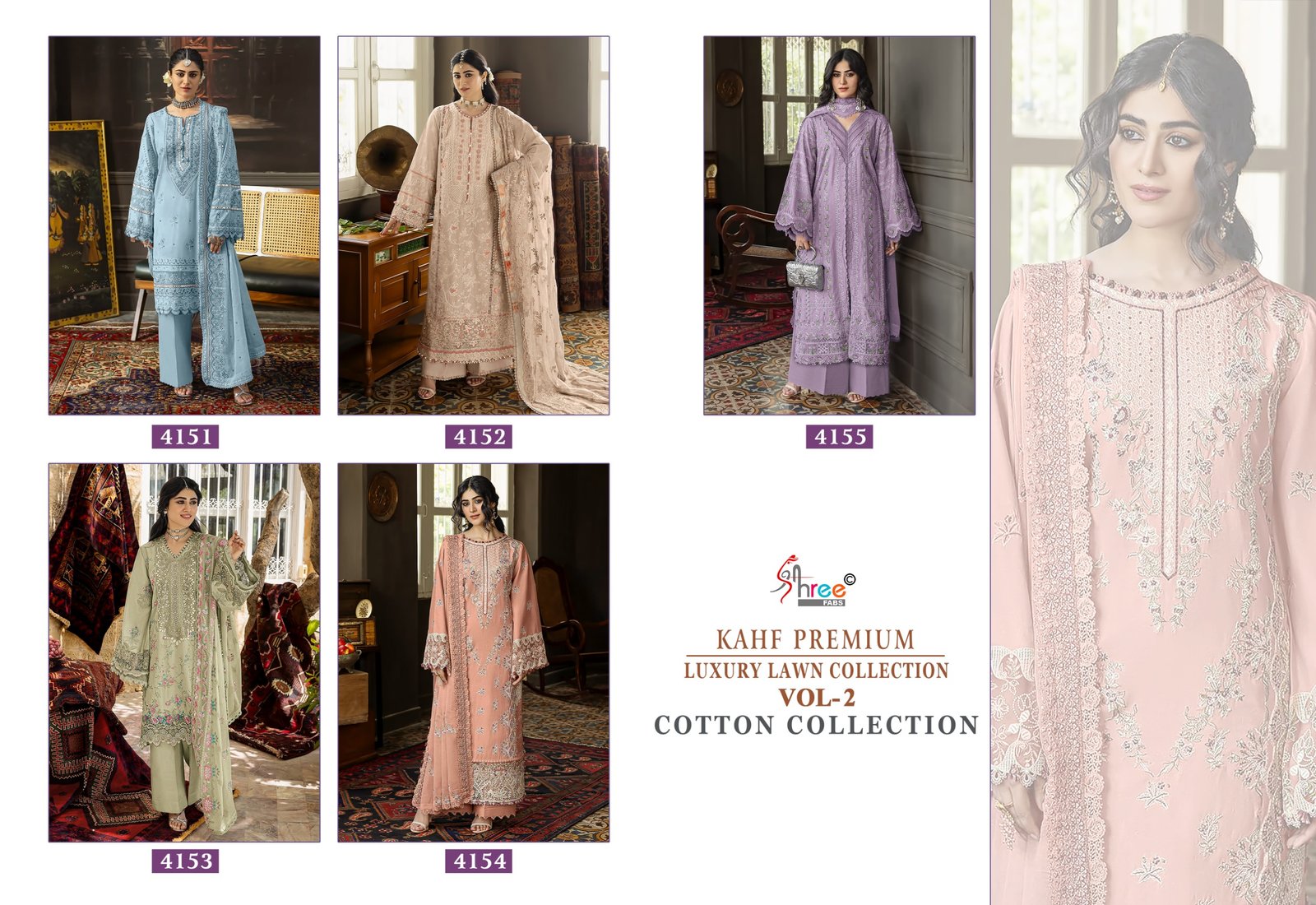 KAHF PREMIUM LUXURY LAWN COLLECTION VOL 2 SHREE