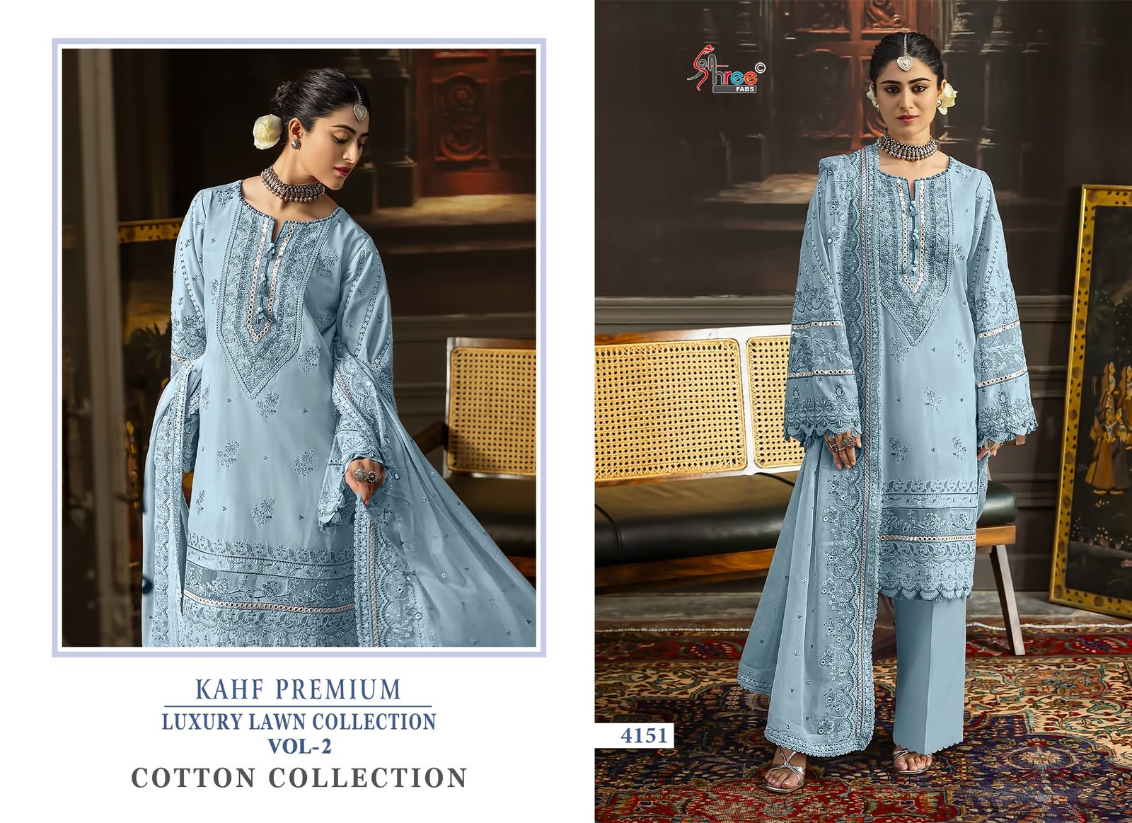 KAHF PREMIUM LUXURY LAWN COLLECTION VOL 2 SHREE (Kota Dupatta) - Image 7