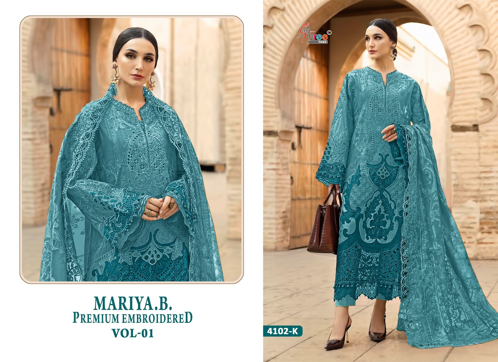 MARIYA B PREMIUM EMBROIDERED VOL 1 JKLM SHREE