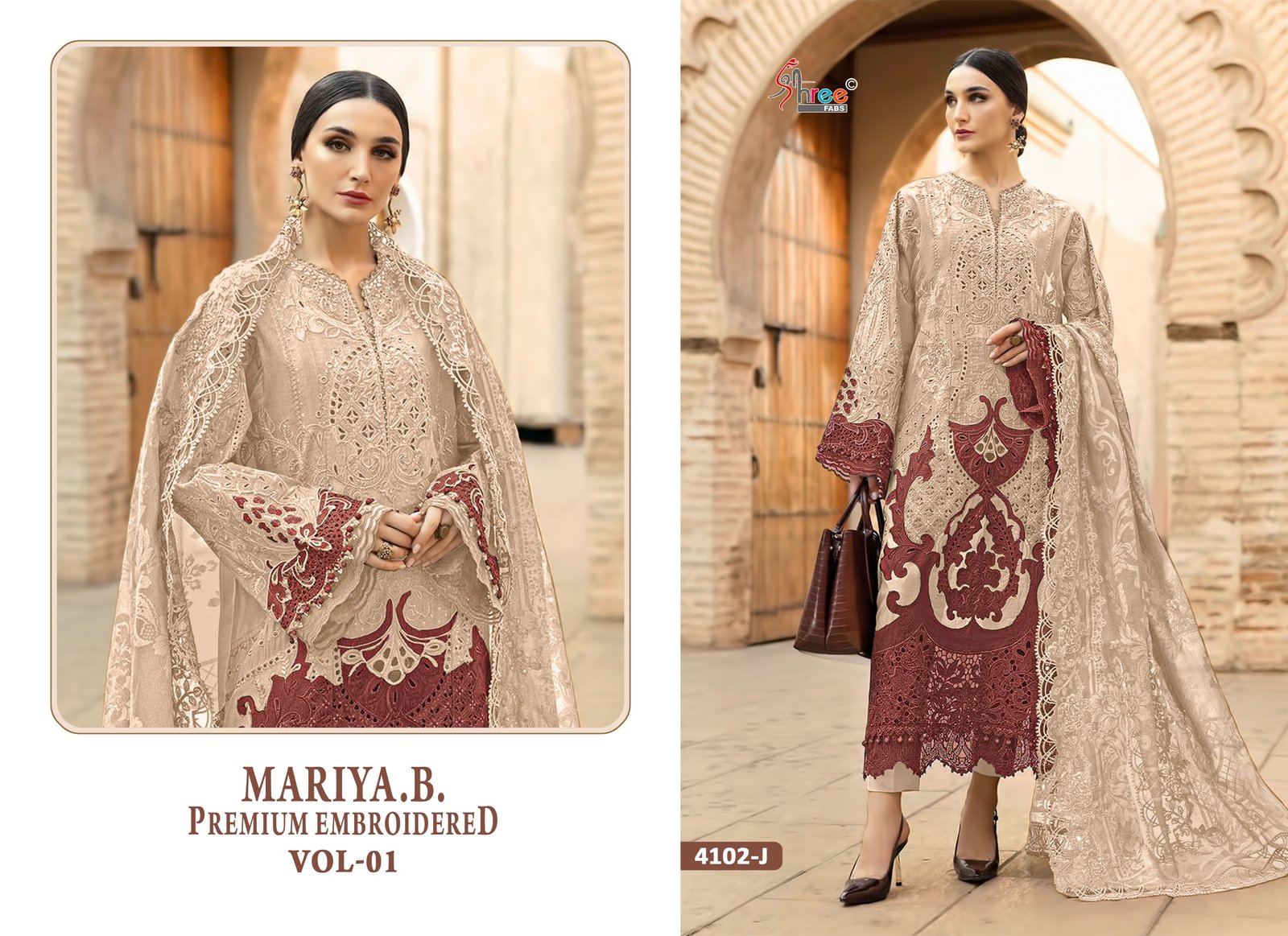 MARIYA B PREMIUM EMBROIDERED VOL 1 JKLM SHREE