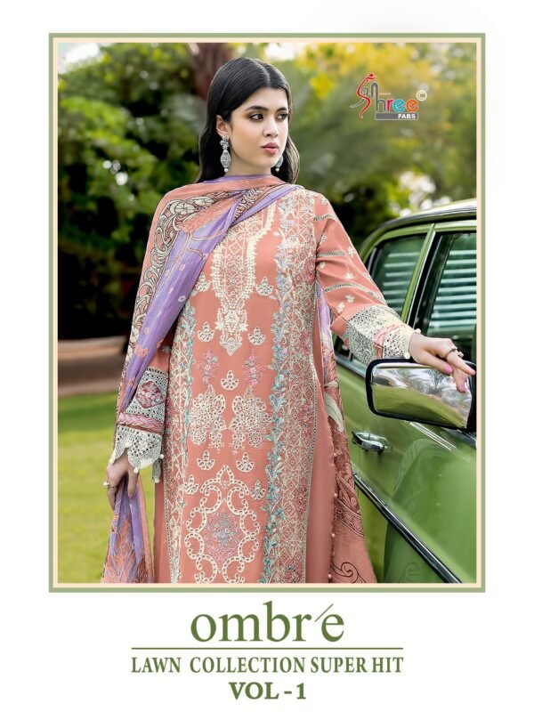 OMBRE LAWN COLLECTION SUPER HIT VOL 1 SHREE (Cotton Dupatta)