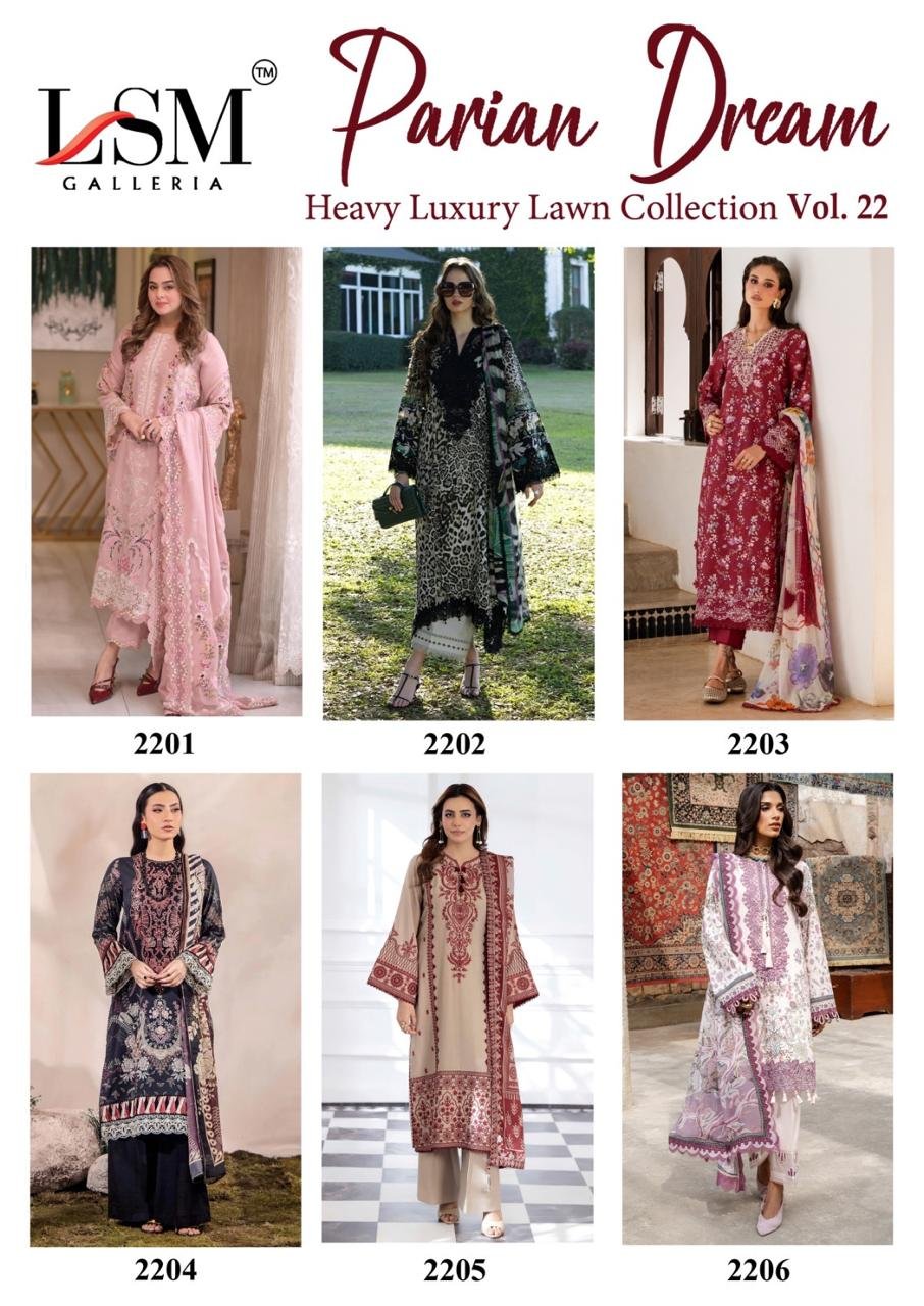PARIAN DREAM HEAVY LUXURY LAWN COLLECTION VOL 22 (Cotton Dupatta) - Image 6