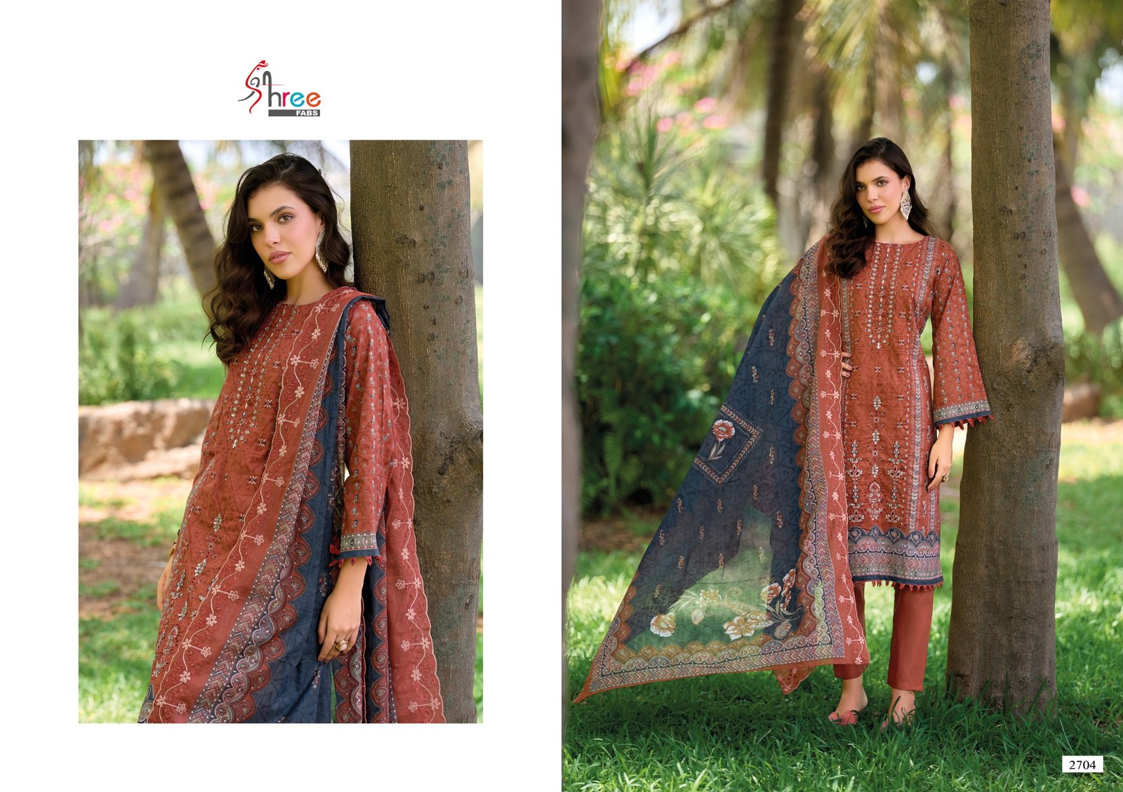 BIN SAEED LAWN COLLECTION VOL 27 SHREE (cotton Dupatta) - Image 13