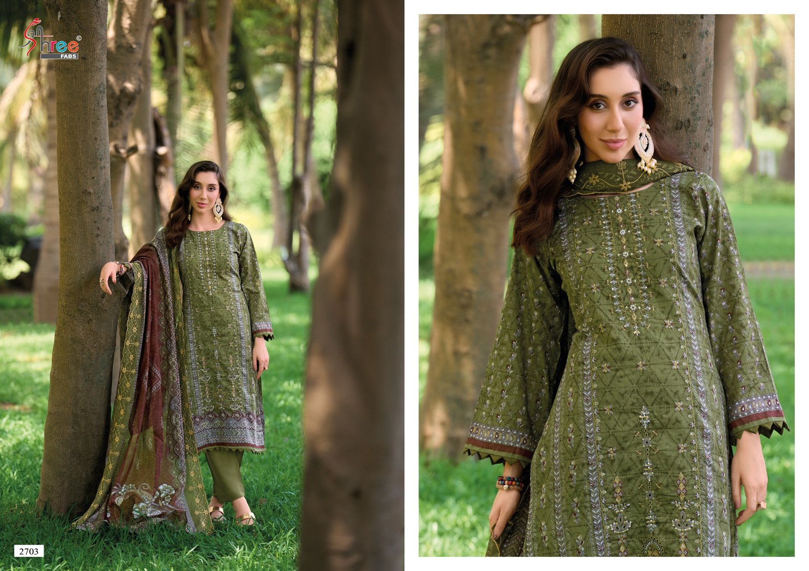 BIN SAEED LAWN COLLECTION VOL 27 SHREE (cotton Dupatta) - Image 4