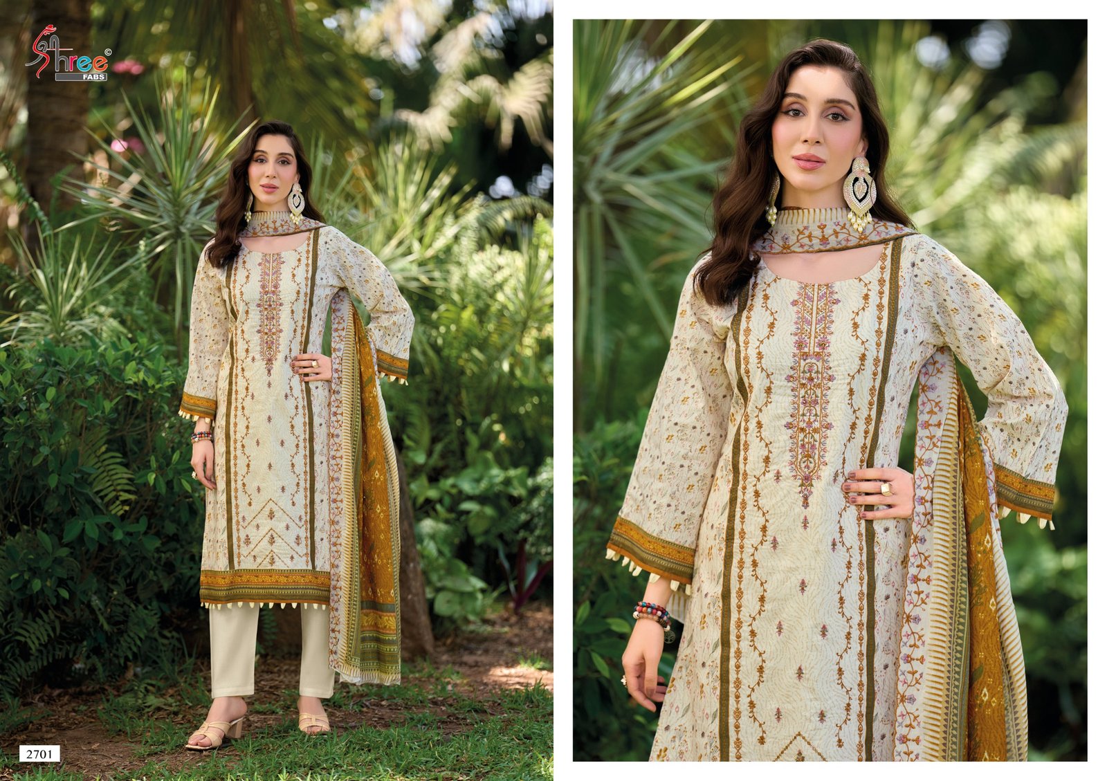 BIN SAEED LAWN COLLECTION VOL 27 SHREE (cotton Dupatta) - Image 6