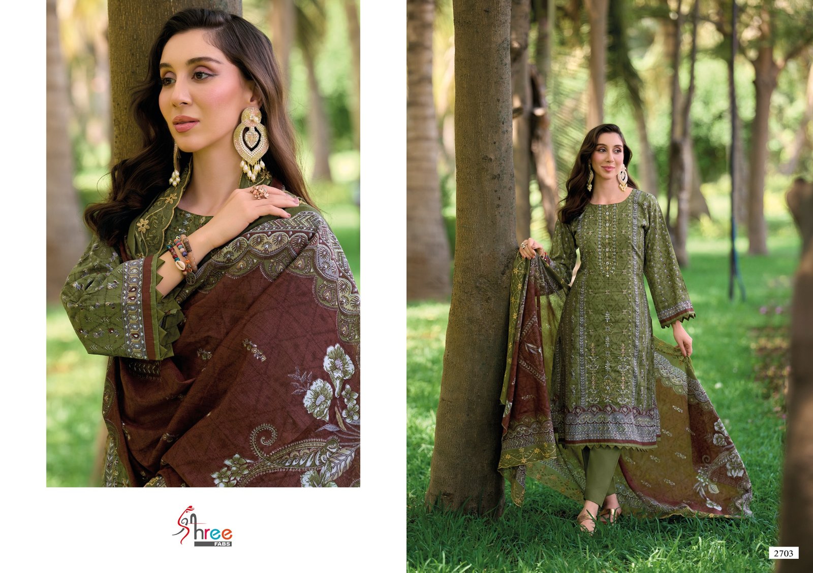 BIN SAEED LAWN COLLECTION VOL 27 SHREE (cotton Dupatta) - Image 8