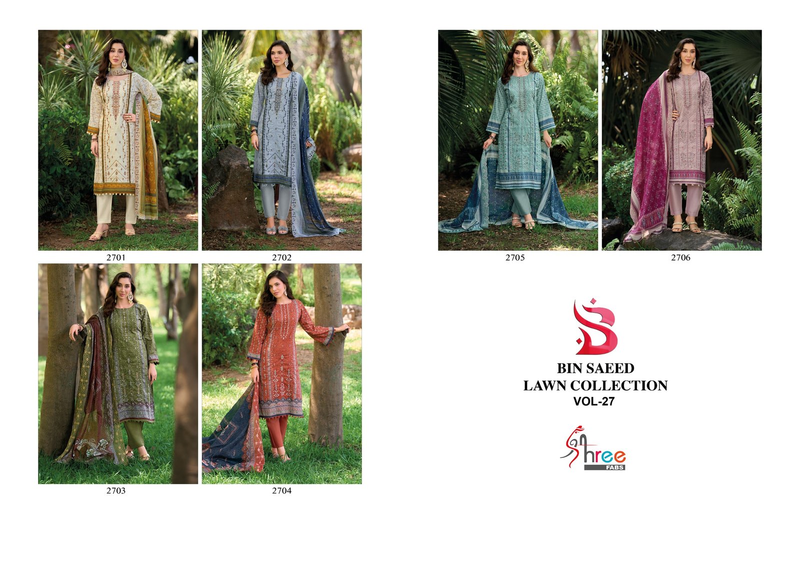 BIN SAEED LAWN COLLECTION VOL 27 SHREE (cotton Dupatta) - Image 14