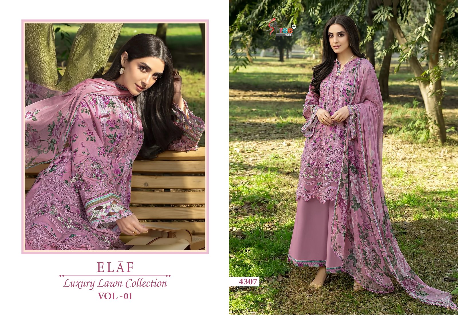 ELAF LUXURY LAWN COLLECTION VOL 1 SHREE (ChiffonDupatta) - Image 8