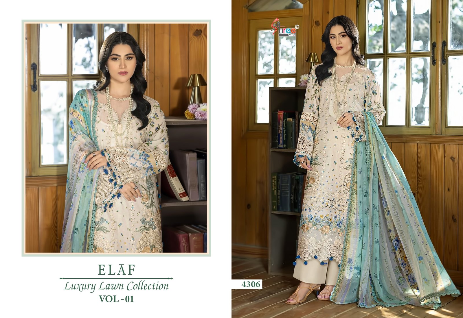 ELAF LUXURY LAWN COLLECTION VOL 1 SHREE (ChiffonDupatta) - Image 9