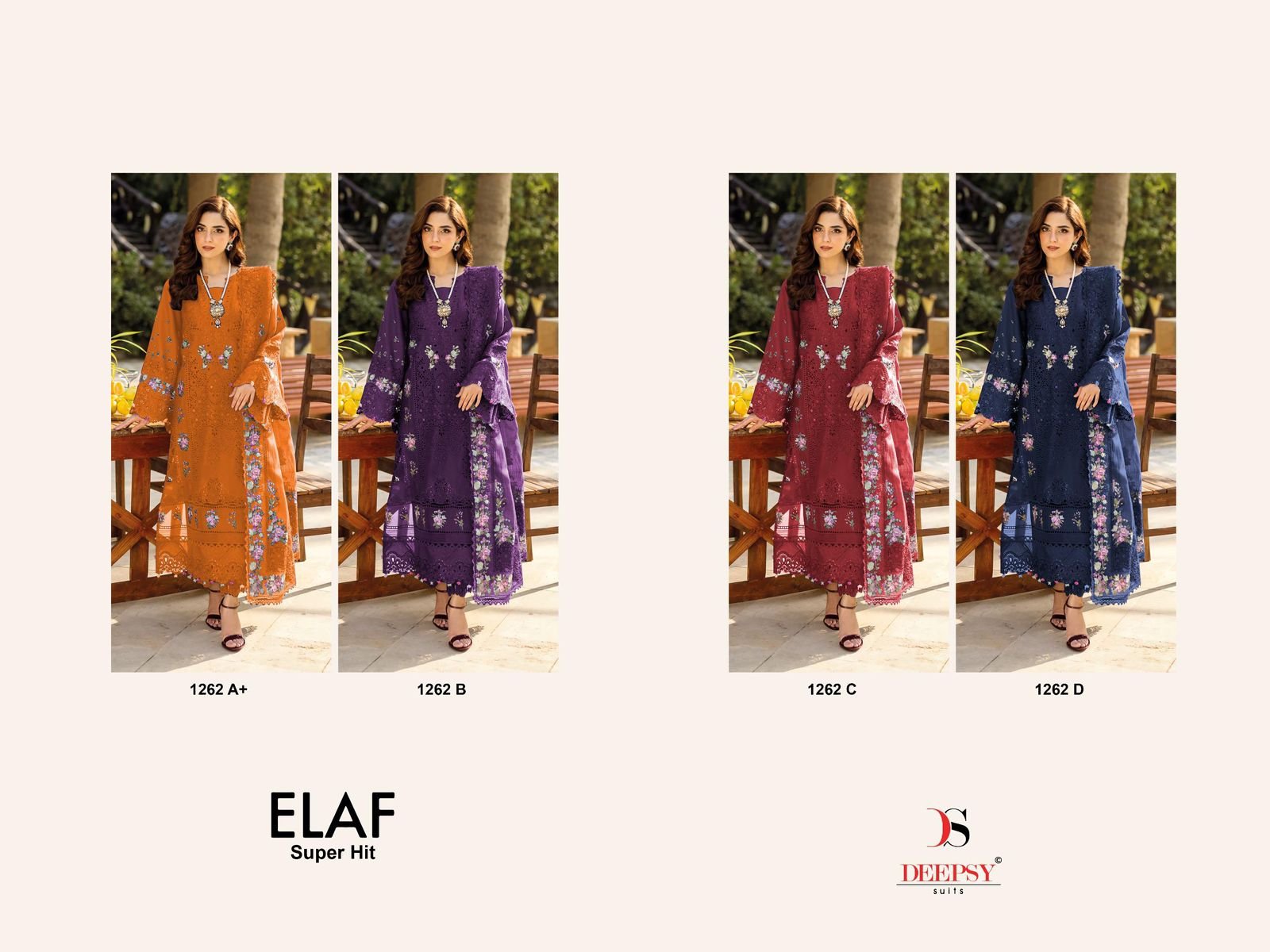 ELAF LUXURY SUPER HIT LAWN BY DEEPSY 1262 (Cotton Dupatta) - Image 3