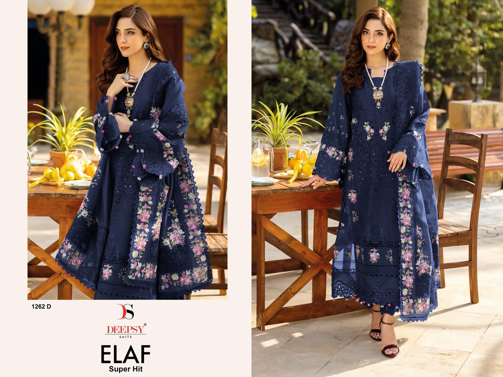 ELAF LUXURY SUPER HIT LAWN BY DEEPSY 1262 (Cotton Dupatta) - Image 5