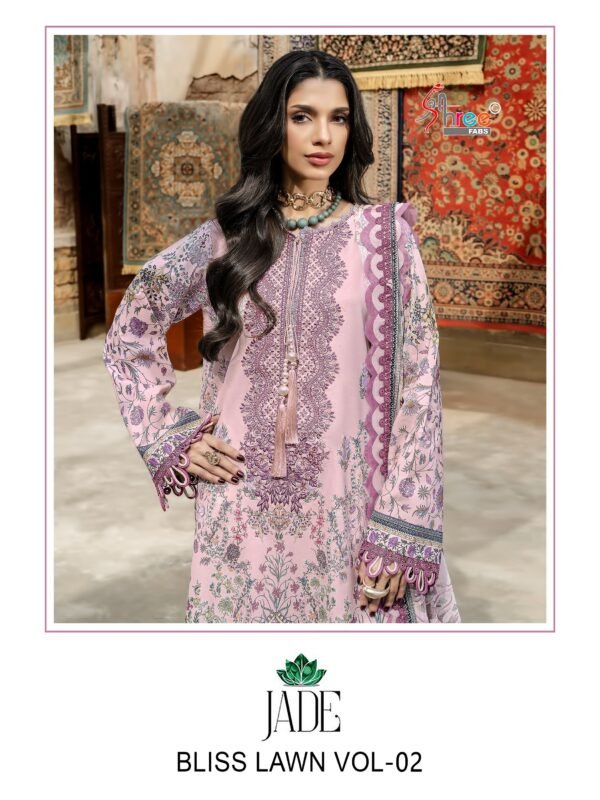 JADE BLISS LAWN VOL 2 SHREE (CottonDupatta)