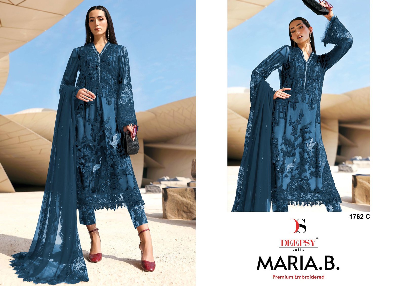 MARIA B PREMIUM EMBROIDERED 3 DEEPSY 1762