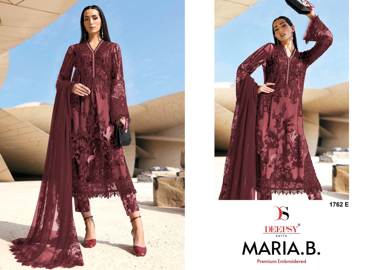 MARIA B PREMIUM EMBROIDERED 3 DEEPSY 1762