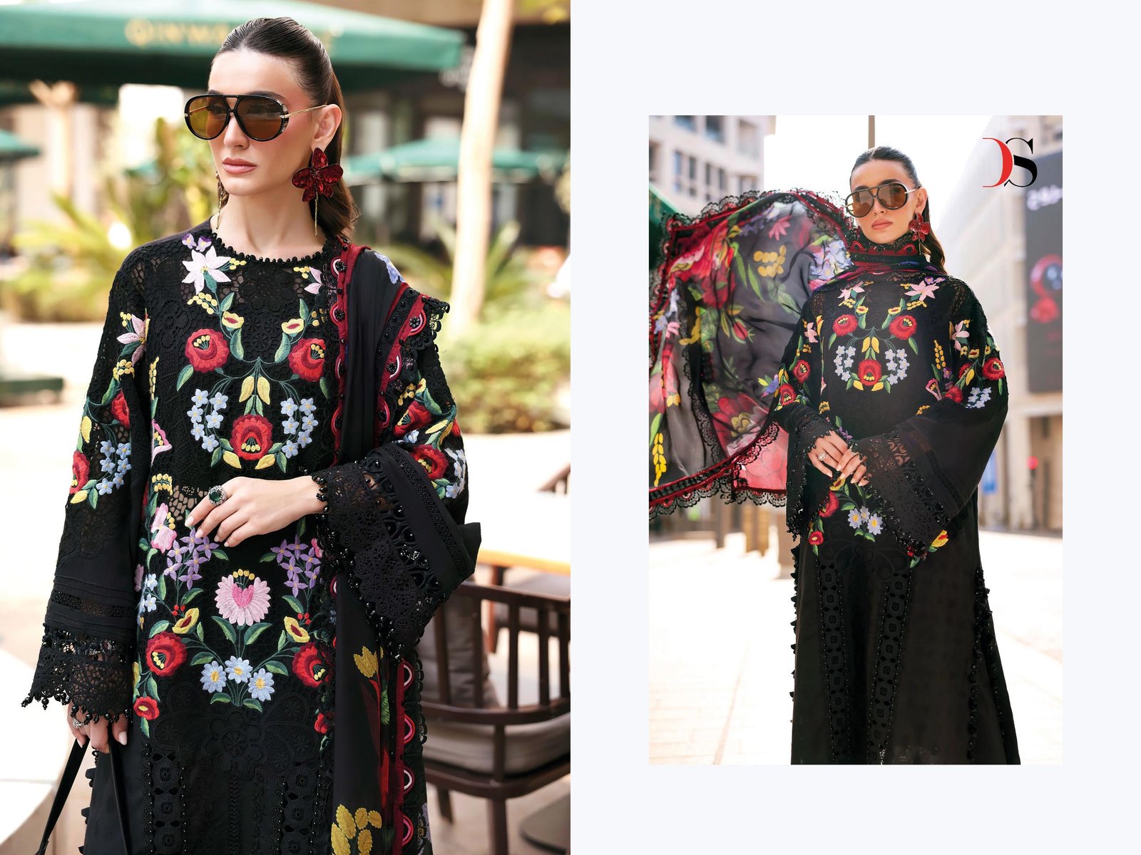 MARIA B PREMIUM EMBROIDERED 3 NX DEEPSY (Cotton Dupatta) - Image 3