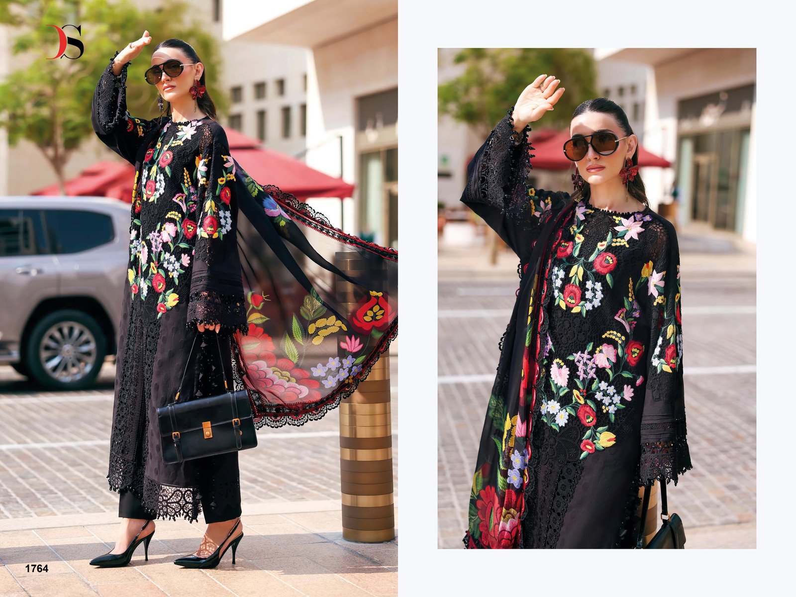 MARIA B PREMIUM EMBROIDERED 3 NX DEEPSY (Cotton Dupatta) - Image 4