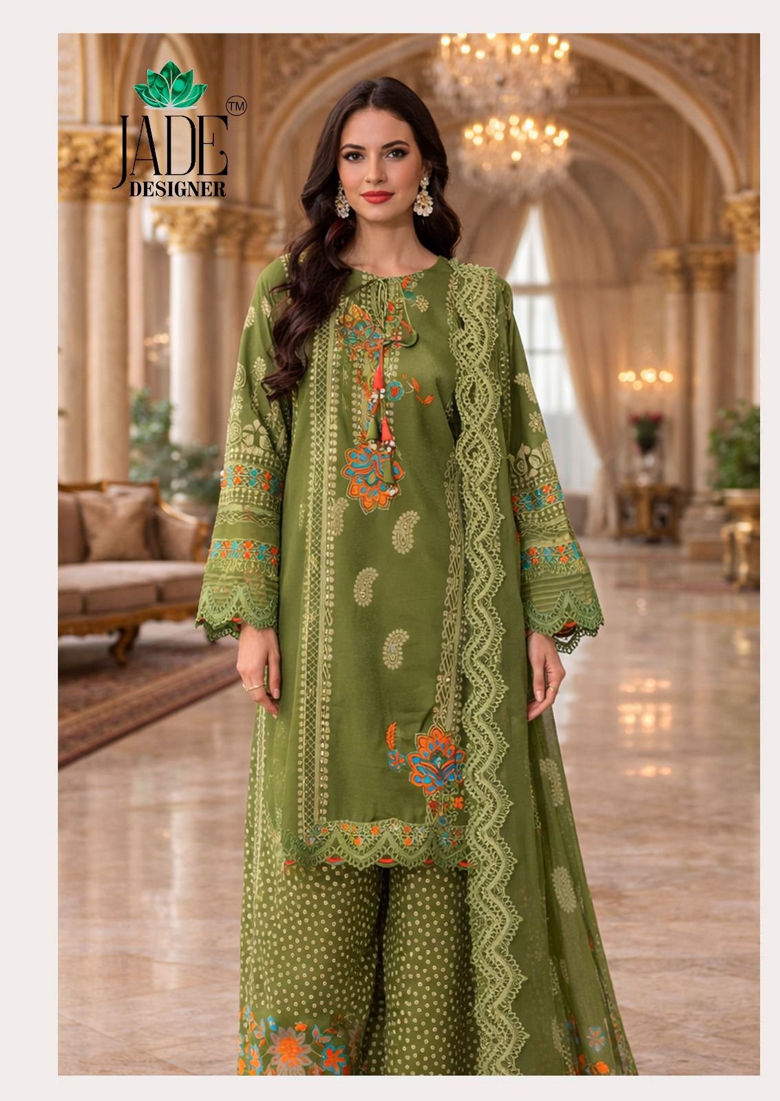 NOOR AHMED VOL 4 HEAVY LAWN COLLECTION JADE